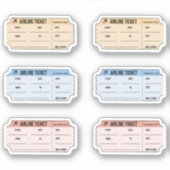 Vintage vliegtuig reis ticket label Bujo planner (Voorkant)
