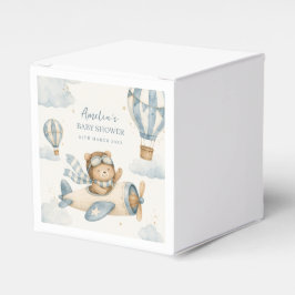 Vintage Vliegtuig Teddybeer Baby Shower Bedankdoosjes