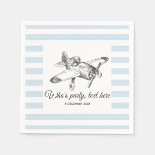 vintage, vliegtuig, vliegtuig Cocktail Paper Napki Servet