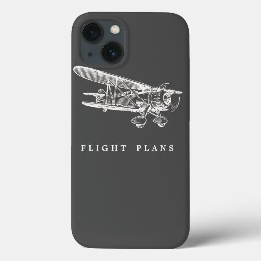 Vintage Vliegtuig, Vluchtplannen Case-Mate iPhone Case (Achterkant)
