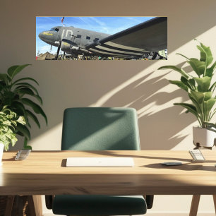 Vintage Vliegtuig Warbird Gevechtsvliegtuig Luchts Canvas Afdruk