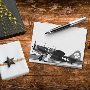 Vintage vliegtuig zwart-wit luchtvaartfoto briefkaart
