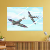 Vintage Vliegtuigen Canvas Afdruk (Insitu (Woonkamer))
