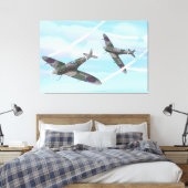 Vintage Vliegtuigen Canvas Afdruk (Insitu (Slaapkamer))