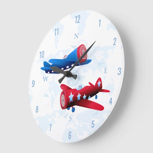 Vintage vliegtuigexploitant grote klok (Hoek)