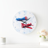 Vintage vliegtuigexploitant grote klok (Huis)