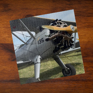 Vintage vliegtuigfoto voor piloot luchtvaart legpuzzel