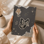 Vintage Vlinder Collage Esthetisch Notitieboek