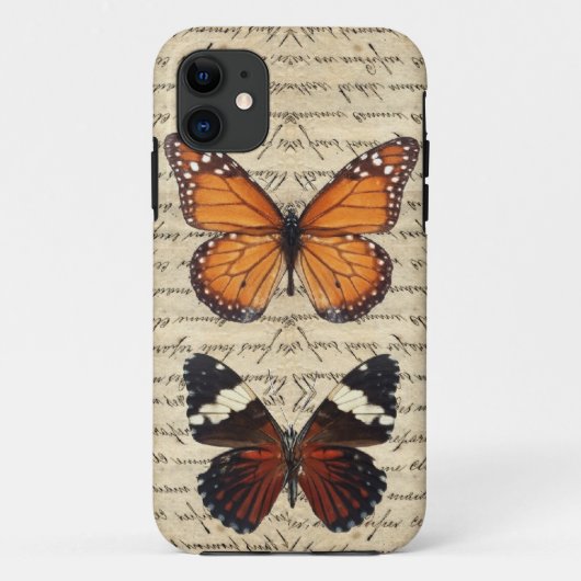 Vintage vlinder collectie Case-Mate iPhone case (Achterkant)