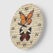 Vintage vlinder collectie grote klok (Hoek)