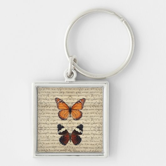 Vintage vlinder collectie sleutelhanger (Voorkant)