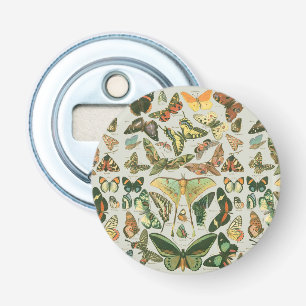 Vintage Vlinder Motief Print Button Flesopener