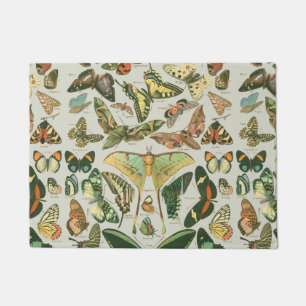 Vintage Vlinder Motief Print Deurmat