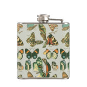 Vintage Vlinder Motief Print Heupfles (Achterkant)