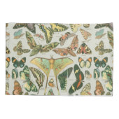 Vintage Vlinder Motief Print Kussensloop (Achterkant)
