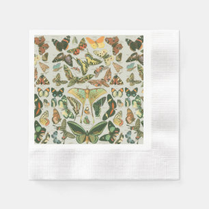 Vintage Vlinder Motief Print Servet
