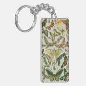 Vintage Vlinder Motief Print Sleutelhanger (Voorkant Links)