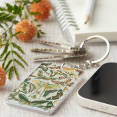 Vintage Vlinder Motief Print Sleutelhanger (Voorkant Rechts)