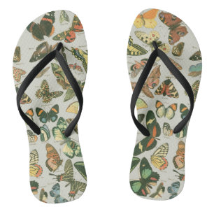 Vintage Vlinder Motief Print Teenslippers