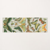 Vintage Vlinder Motief Print Yogamat (Achterkant (horizontaal))