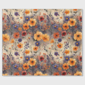 Vintage Vlinder Wilde Bloem (10) Cadeaupapier (Vlak)