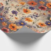 Vintage Vlinder Wilde Bloem (10) Cadeaupapier (Hoek)