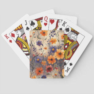 Vintage Vlinder Wilde Bloem (11) Pokerkaarten