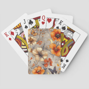 Vintage Vlinder Wilde Bloem (12) Pokerkaarten