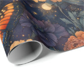 Vintage Vlinder Wilde Bloem (2) Cadeaupapier (Rol Hoek)