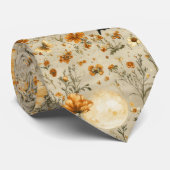 Vintage Vlinder Wilde Bloem (2) Stropdas (Opgerold)