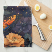 Vintage Vlinder Wilde Bloem (2) Theedoek (Quarter Fold)