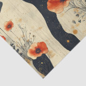 Vintage Vlinder Wilde Bloem (2) Tissuepapier (Detail)