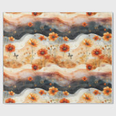 Vintage Vlinder Wilde Bloem (3) Cadeaupapier (Vlak)