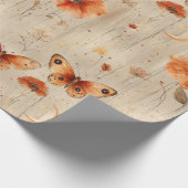 Vintage Vlinder Wilde Bloem (4) Cadeaupapier (Hoek)
