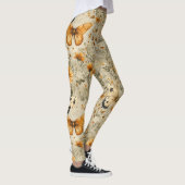 Vintage Vlinder Wilde Bloem (4) Leggings (Rechts)