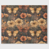 Vintage Vlinder Wilde Bloem (5) Cadeaupapier (Vlak)