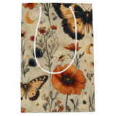 Vintage Vlinder Wilde Bloem (5) Medium Cadeauzakje (Voorkant)