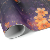 Vintage Vlinder Wilde Bloem (6) Cadeaupapier (Rol Hoek)