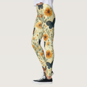 Vintage Vlinder Wilde Bloem (6) Leggings (Links)