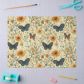 Vintage Vlinder Wilde Bloem (6) Tissuepapier (Craft)