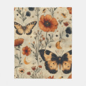 Vintage Vlinder Wilde Bloem (7) Fleece Deken (Voorkant)