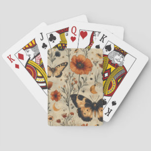 Vintage Vlinder Wilde Bloem (7) Pokerkaarten