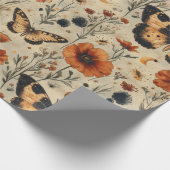 Vintage Vlinder Wilde Bloem (8) Cadeaupapier (Hoek)