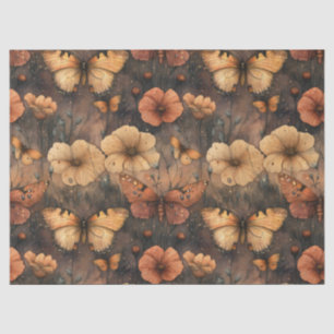 Vintage Vlinder Wilde Bloem (8) Tissuepapier