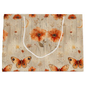 Vintage Vlinder Wilde Bloem (9) Groot Cadeauzakje (Voorkant)