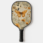Vintage Vlinder Wilde Bloem (9) Pickleball Paddle (Achterkant)