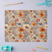 Vintage Vlinder Wildflower (1) Tissuepapier (Craft)