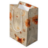 Vintage Vlinder Wildflower (9) Medium Cadeauzakje (Achterkant Gekanteld)