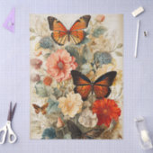 Vintage Vlinders en Bloemen Decoupage Tissuepapier (Craft)