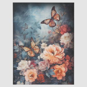 Vintage Vlinders en Bloemen Decoupage Tissuepapier